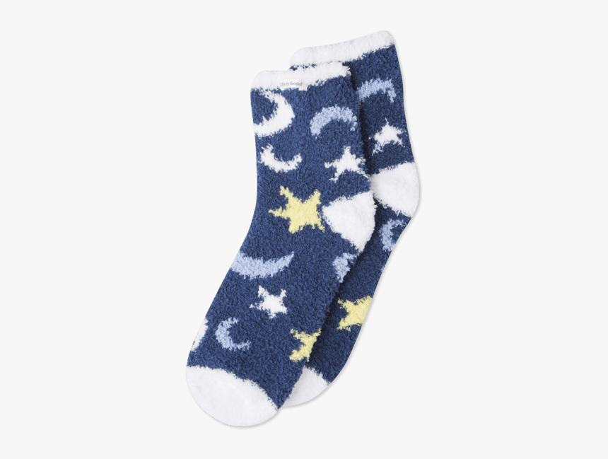 Starry Moon Sky Snuggle Crew Socks - Sock, HD Png Download