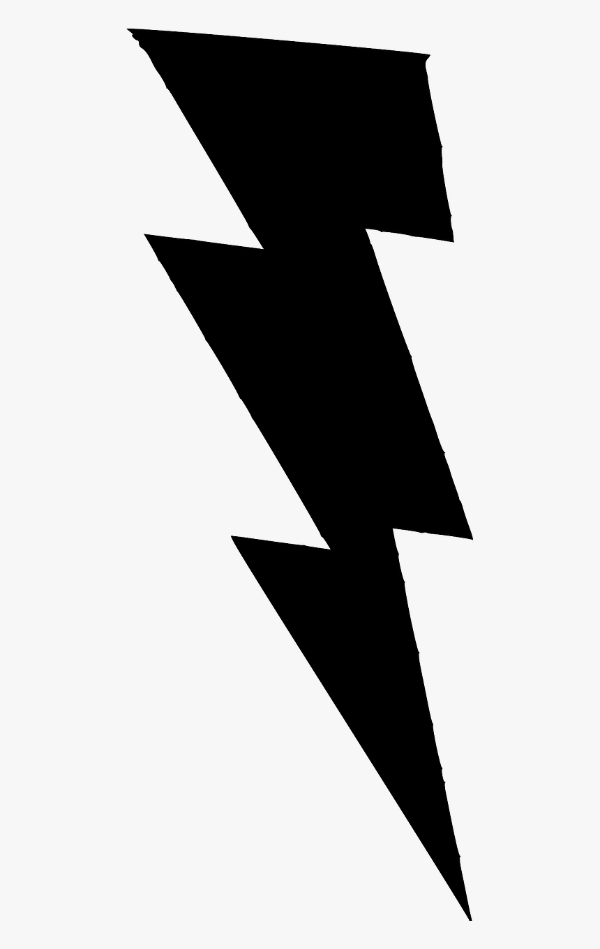 Lightning Bolt Silhouette, HD Png Download