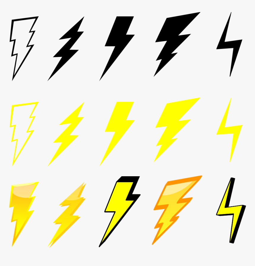 Yellow Lightning Png - Lightning Bolt Graphic, Transparent Png