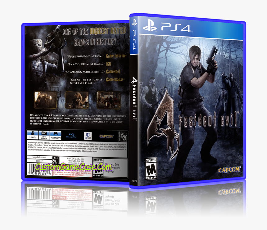Transparent Ps4 Clipart - Resident Evil 4 Ps4 Cover, HD Png Download