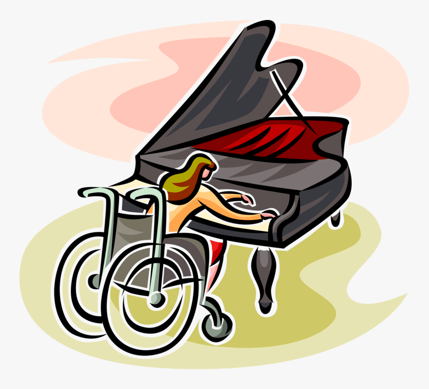Vector Illustration Of Concert Pianist Musician In, HD Png Download
