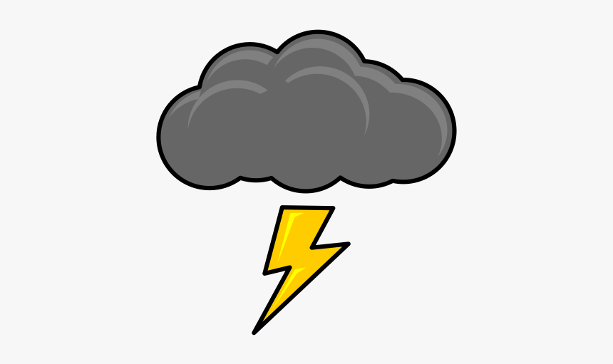 Logo,yellow,lightning - Thundercloud Clipart, HD Png Download