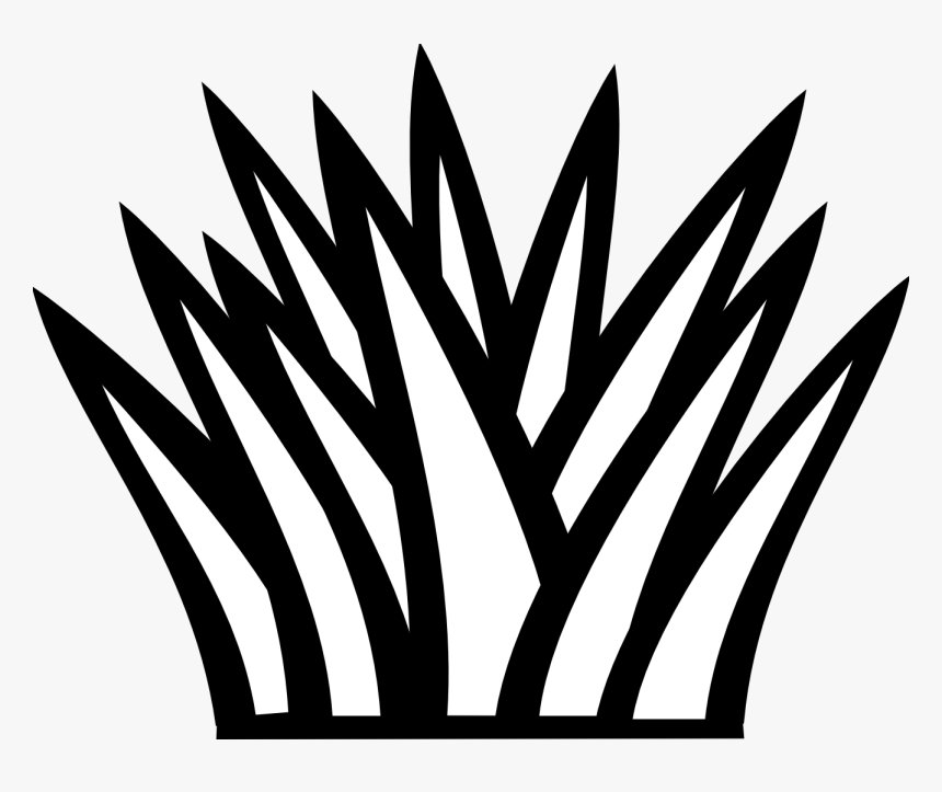Grass Clipart Black And White Outline