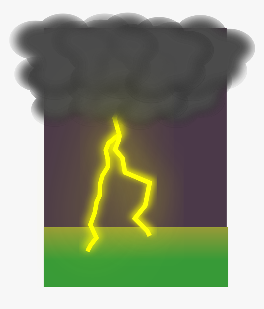Clouds And Lightning Clip Arts - Lightning, HD Png Download
