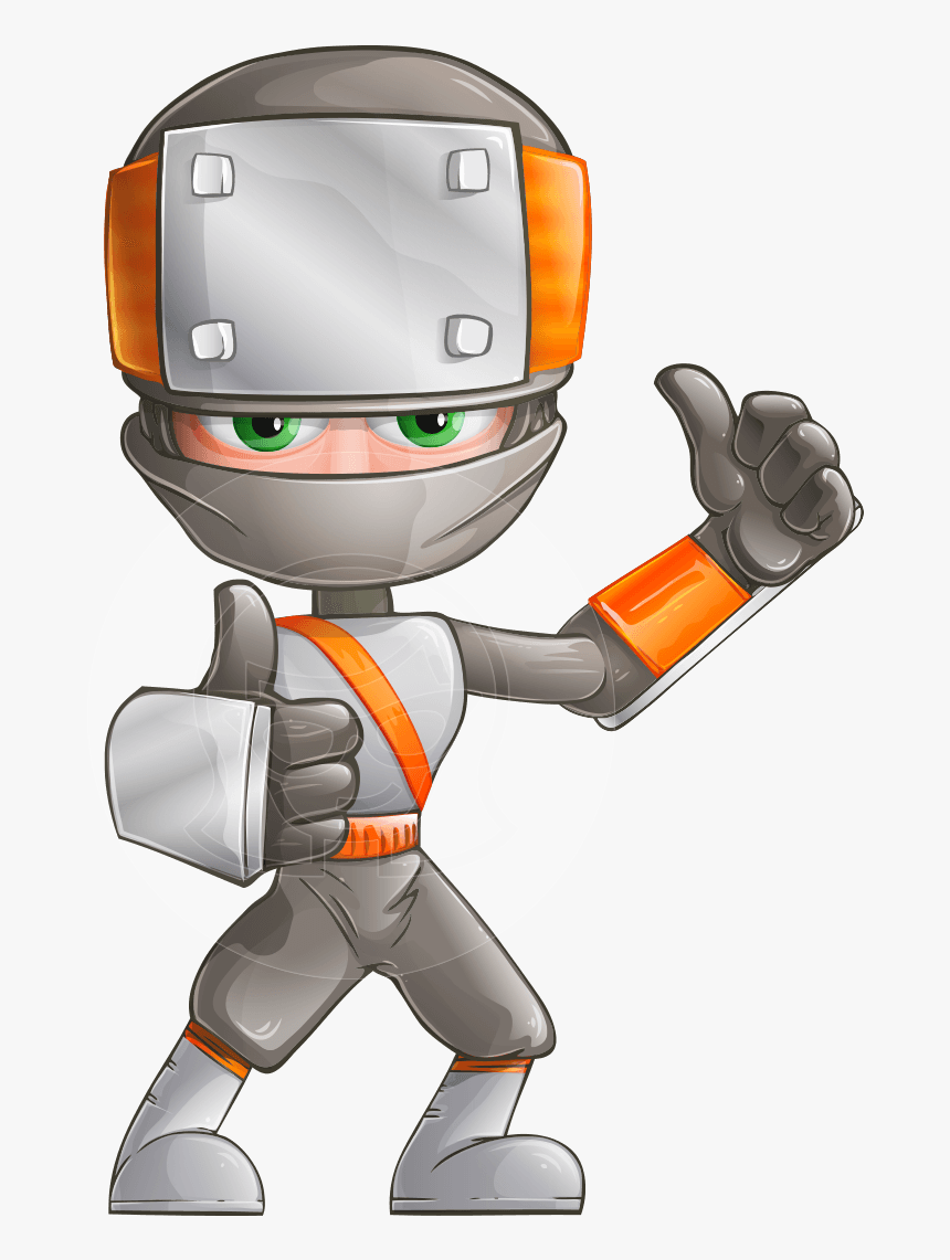 Japanese Ninja Cartoon Vector Character Aka Takeshi - Character Vector Warrior, HD Png Download