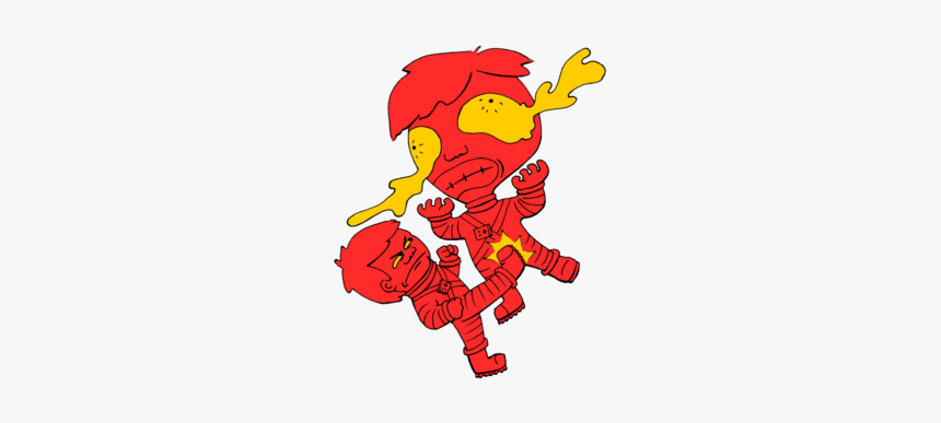 Astronaut Getting Kicked Because The World Needs This - Cartoon, HD Png Download
