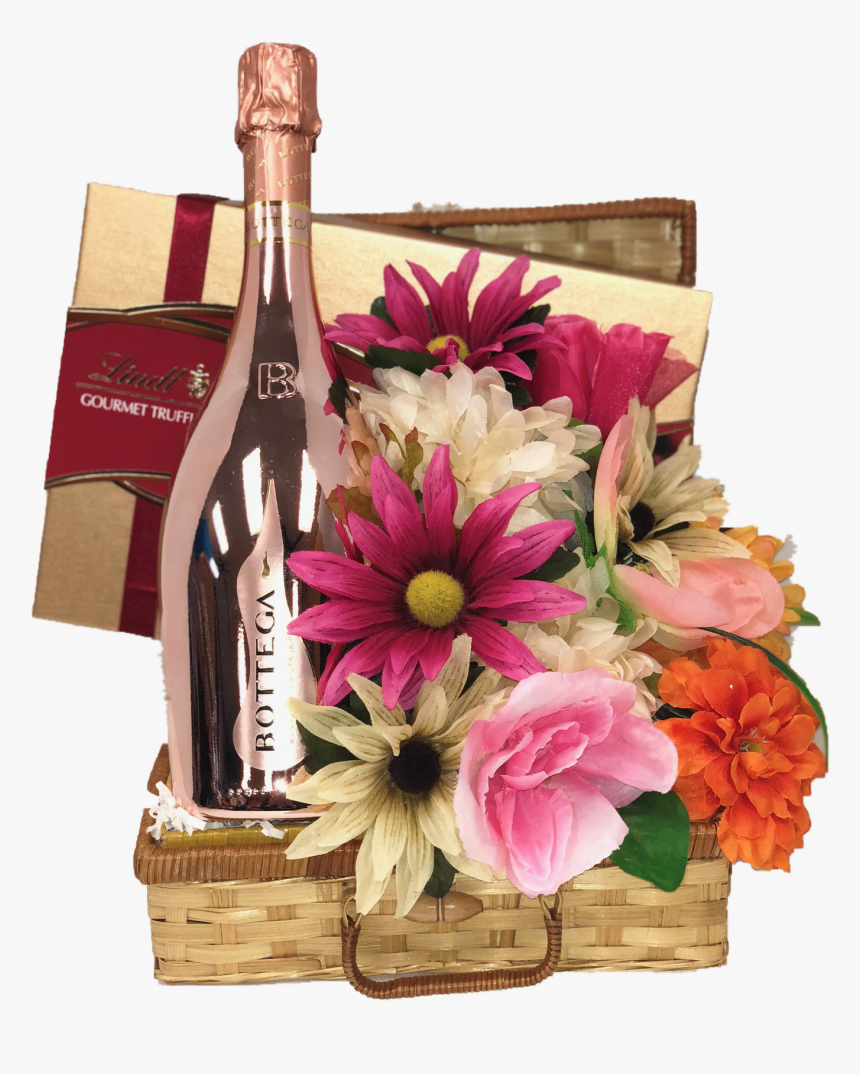 Pinkies Up Prosecco Gift Basket, Bottega Gift Basket, - Bouquet, HD Png Download