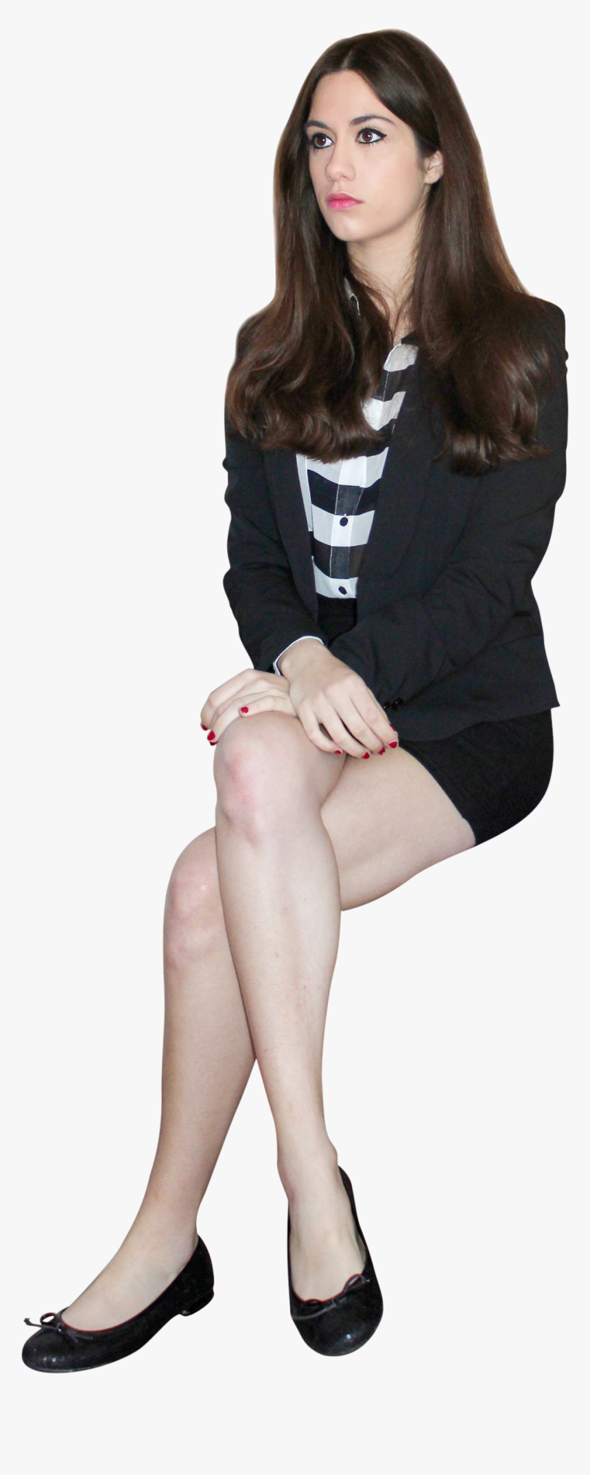 Person Sitting Silhouette Png -business Woman Sitting - Business Woman Sitting Png, Transparent Png