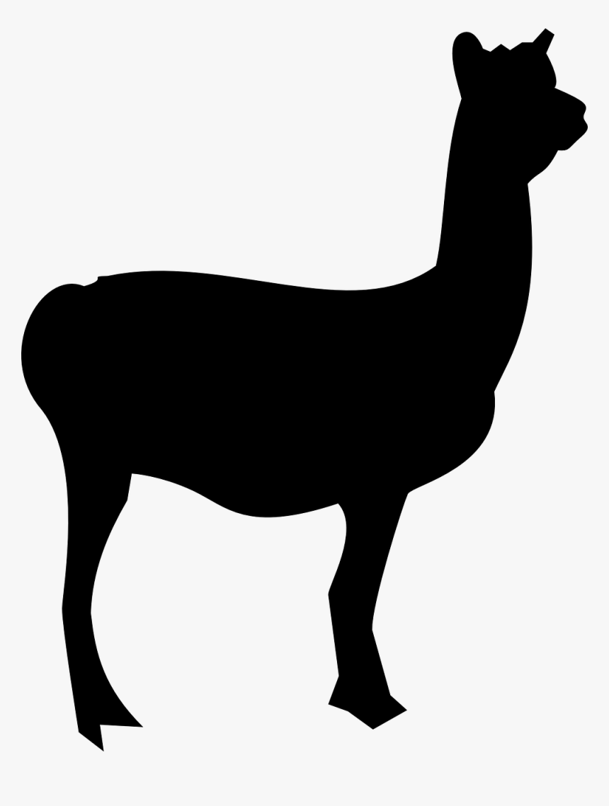 Llama, Mammal, Animal, Silhouette - Llama Outline, HD Png Download