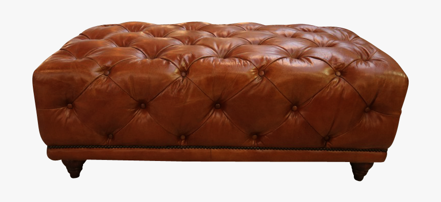 Leather Chesterfield Ottoman, HD Png Download