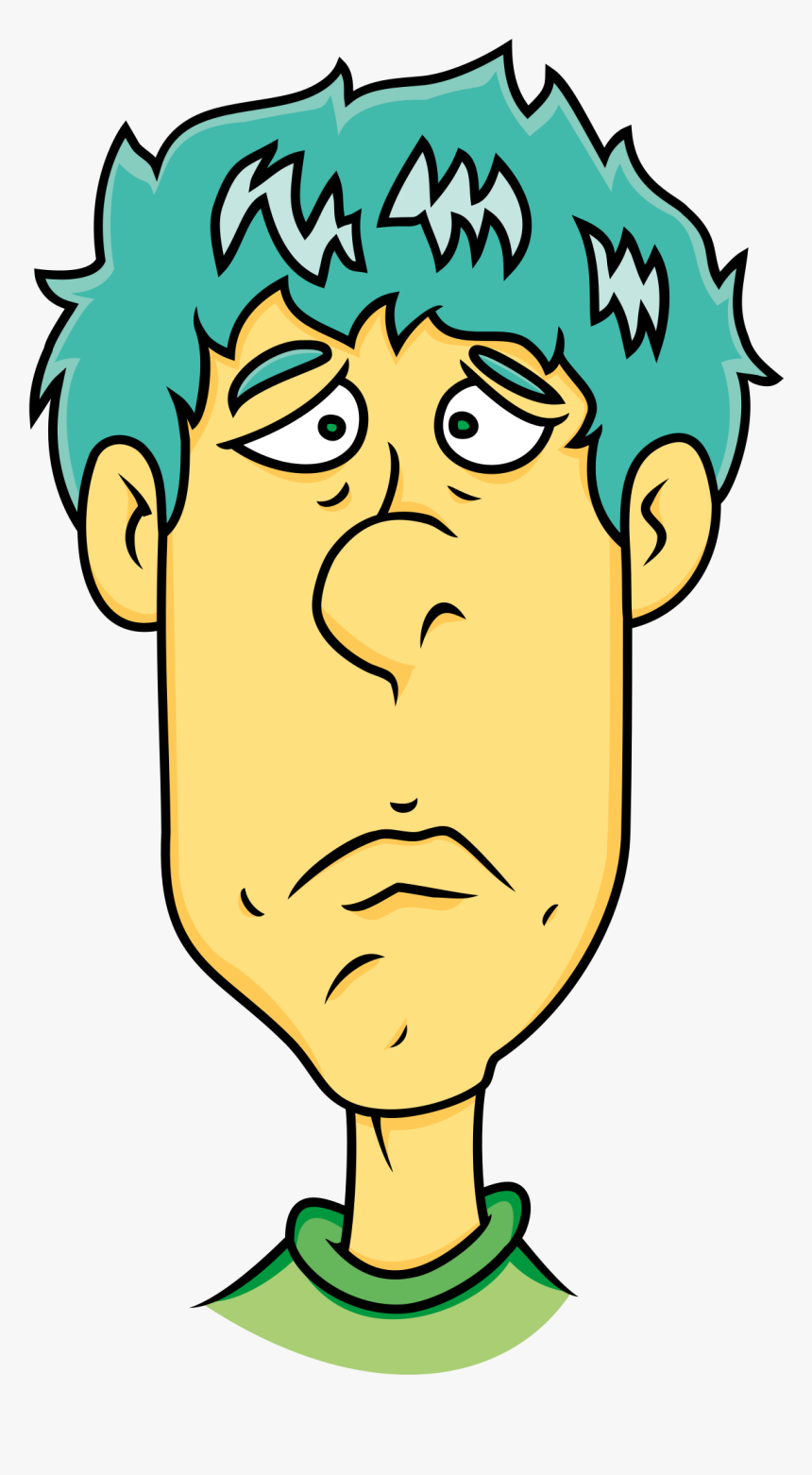 Face Of Sad Man Clip Arts - Sad Male Cartoon Face, HD Png Download