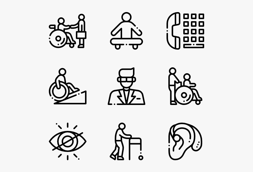 Disabled People - Vector Hot Dog Icon, HD Png Download