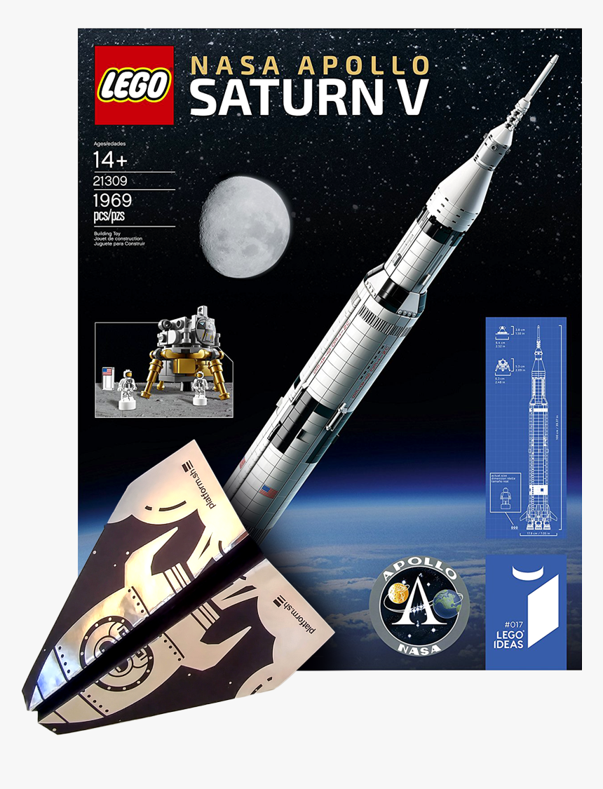 Smiley Face - Lego Apollo Saturn V, HD Png Download