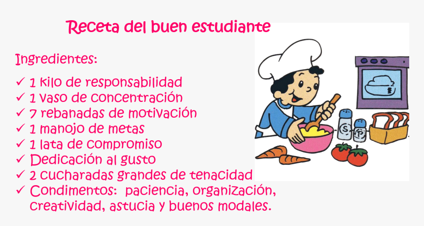 Receta Del Buen Estudiante - Texto Instructivo, HD Png Download