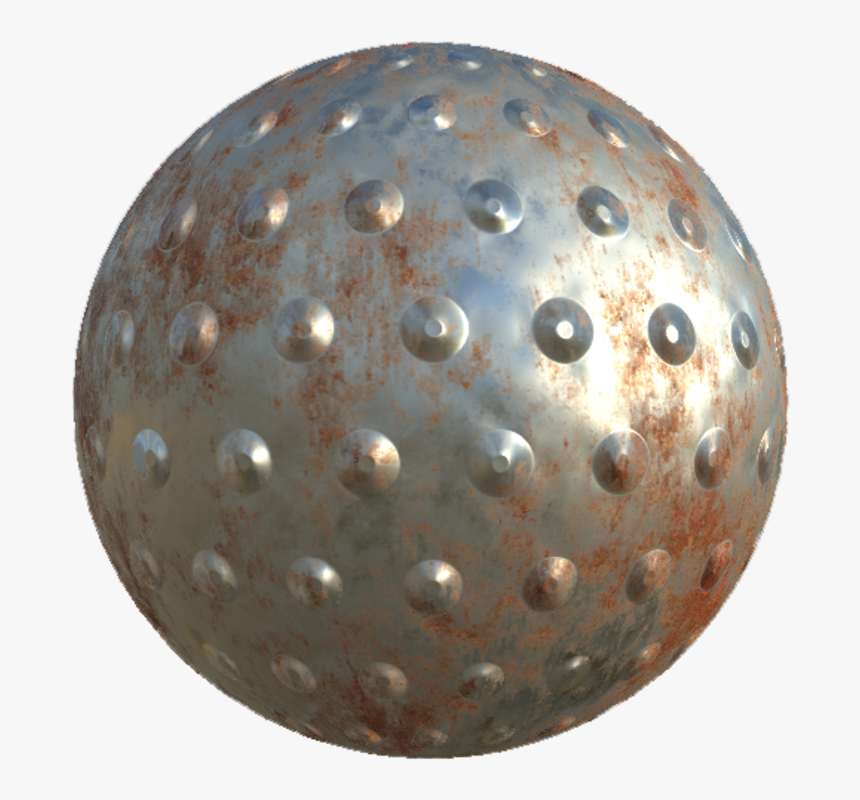 Rust Metal With Dots Texture - Sphere, HD Png Download