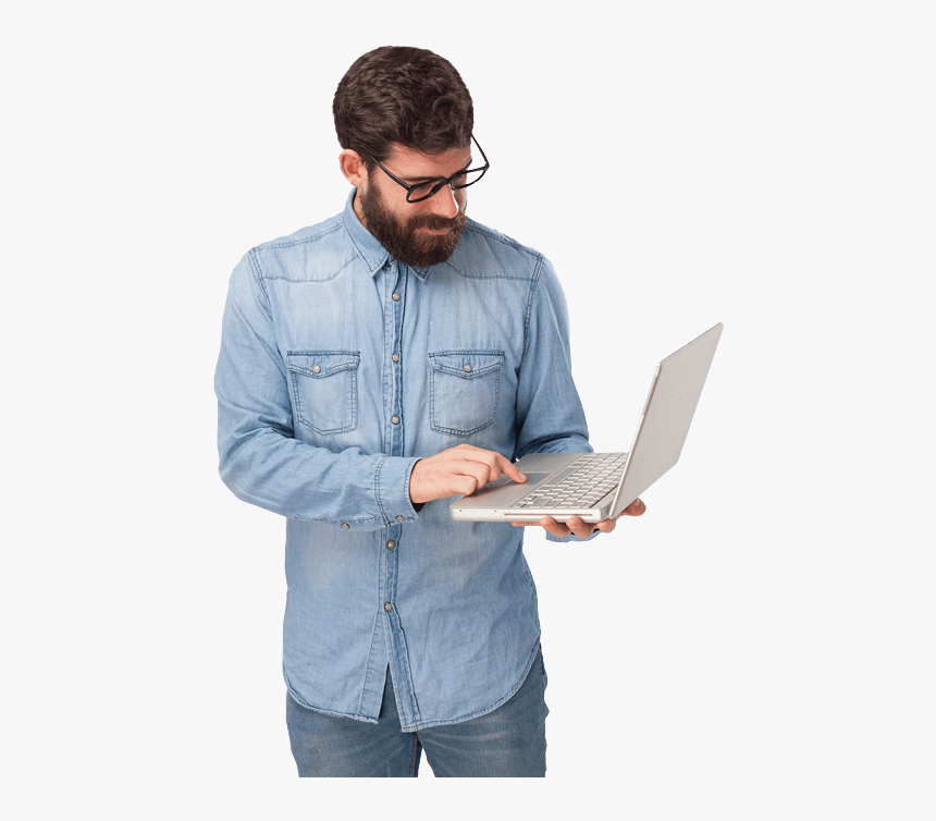 Estudiante Laptop Tecnitiva Bachillerato Virtual - Estudiante Con Laptop Png, Transparent Png