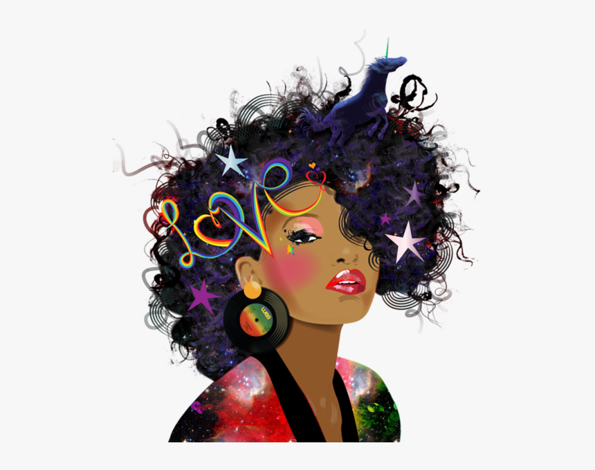 Afro Women T Shirt, HD Png Download