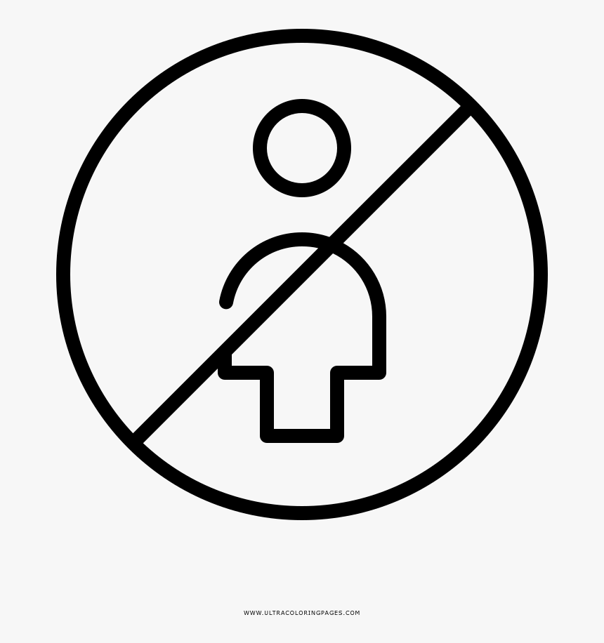 No Entry Coloring Page - No Investment Png, Transparent Png