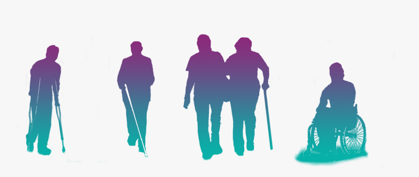 Disabled People Graphic - Silhouette, HD Png Download