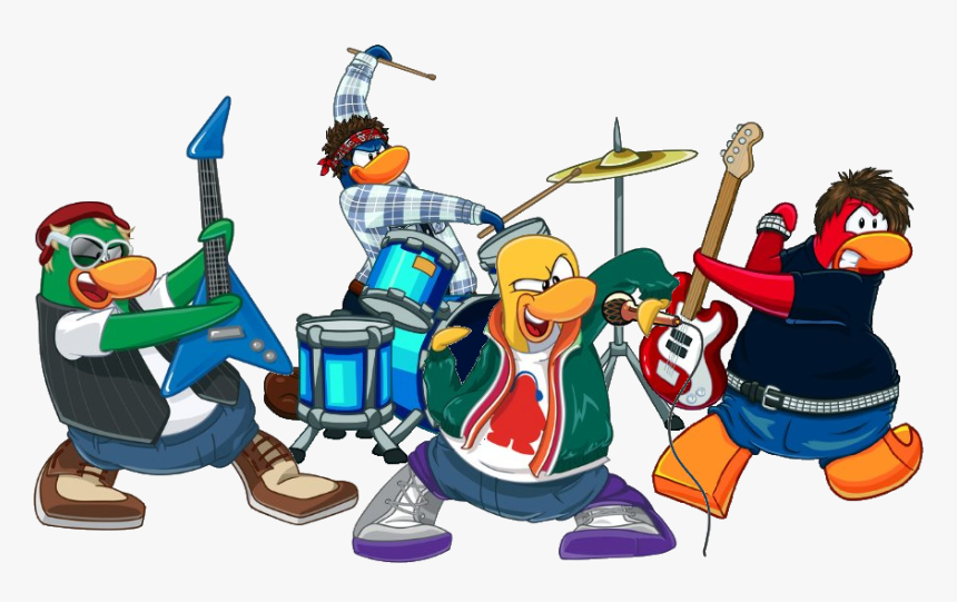 Rock Band Clip Art Cliparts And Others Inspiration - Club Penguin G Billy, HD Png Download