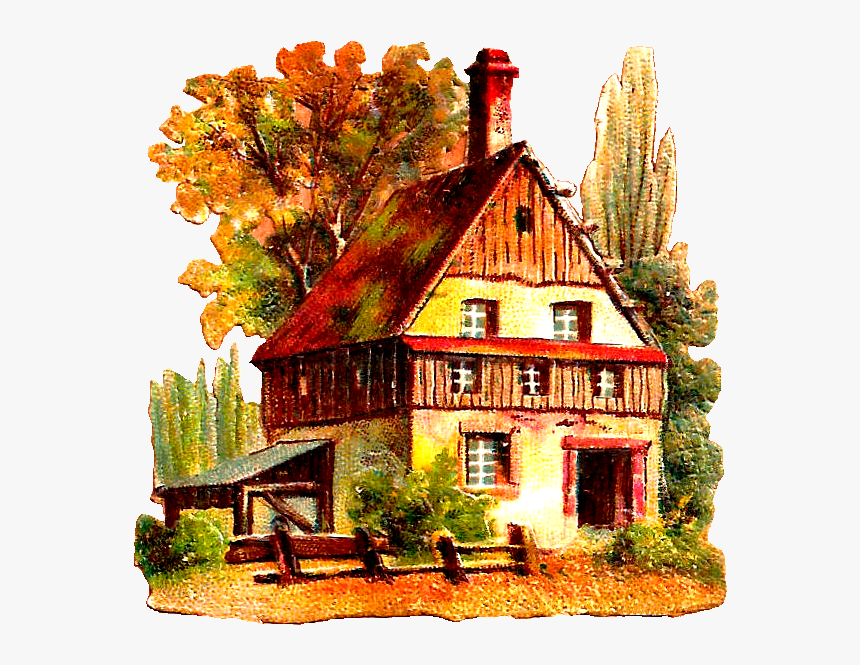 Vintage House Clipart, HD Png Download