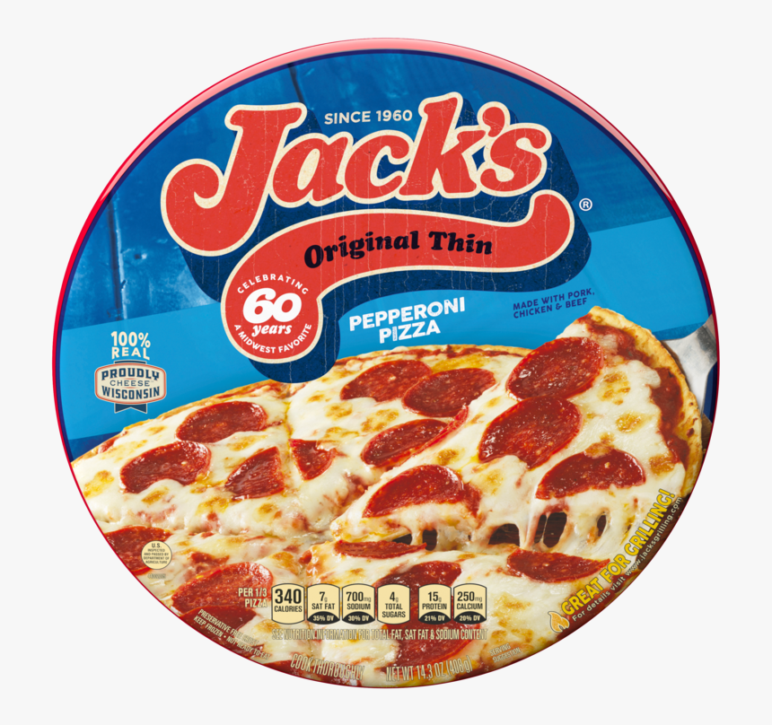 Jack S Original Thin Pepperoni Frozen Pizza - Pepperoni, HD Png Download