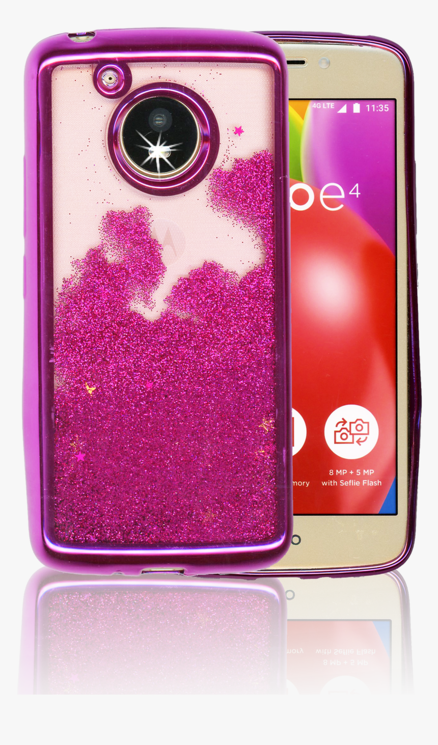 Motorola E4 Mm Electroplated Glitter Case With Stars, HD Png Download