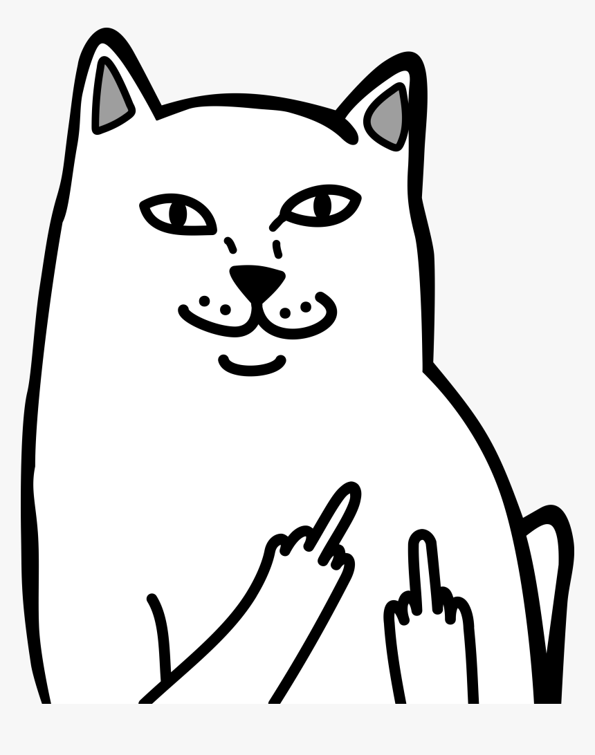 Transparent Yao Ming Png - Middle Finger Cat Meme, Png Download