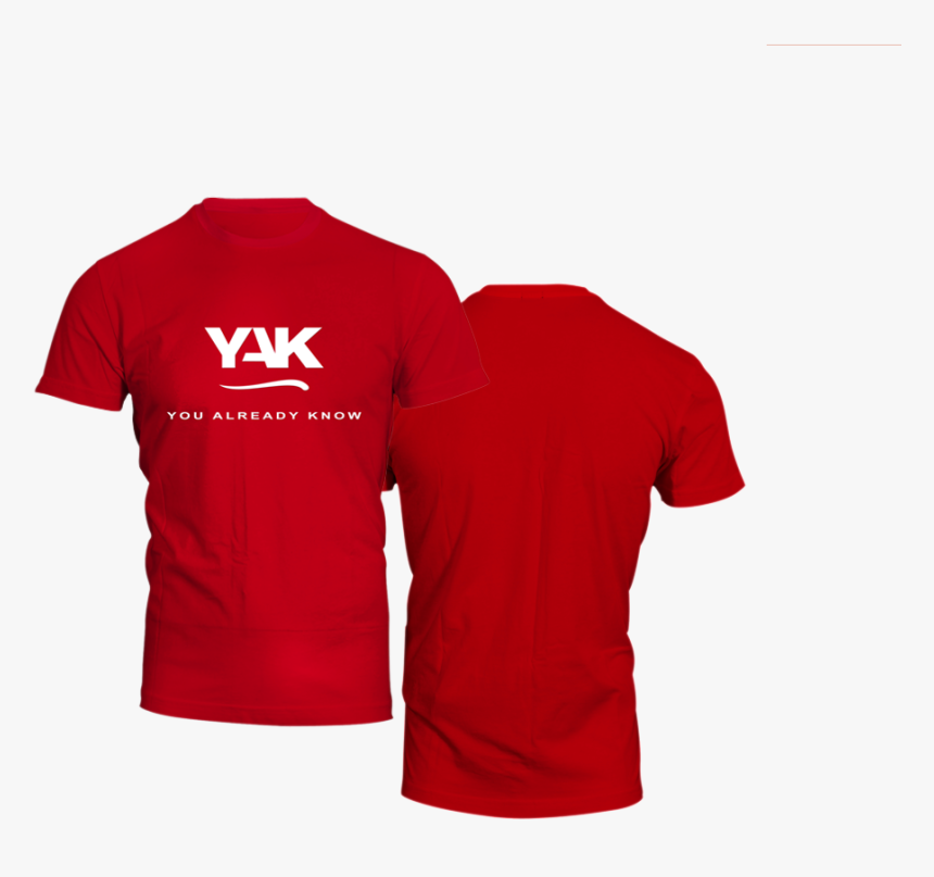 Yak Stylish Short Sleeve T Shirt 3 Red Front Back - Stylish Png T Shirt, Transparent Png