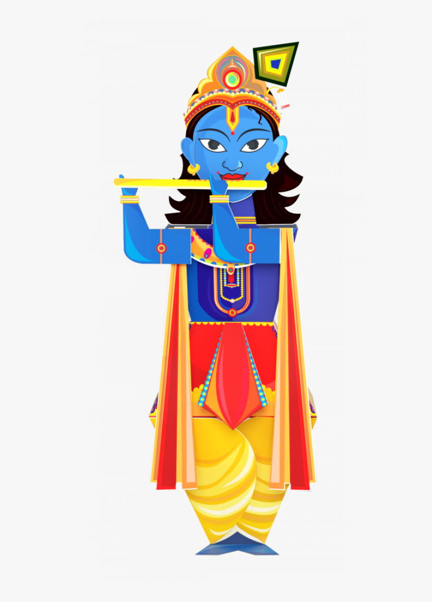 Krishna Images In Paper, HD Png Download
