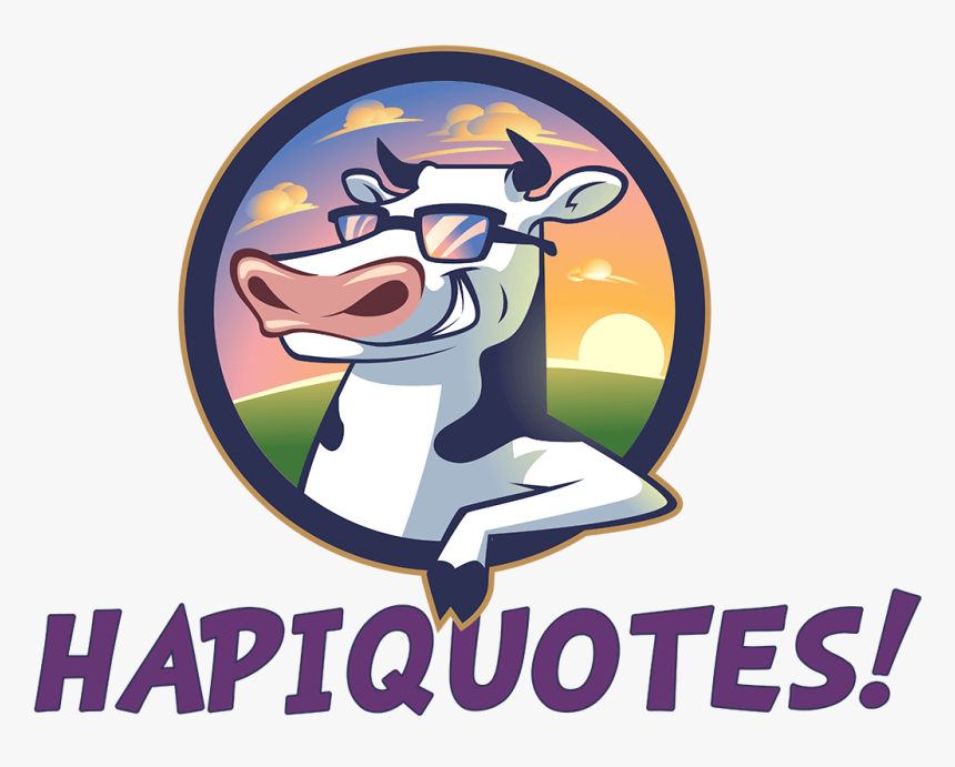 Hapiquotes - Cow Mascot Logo, HD Png Download