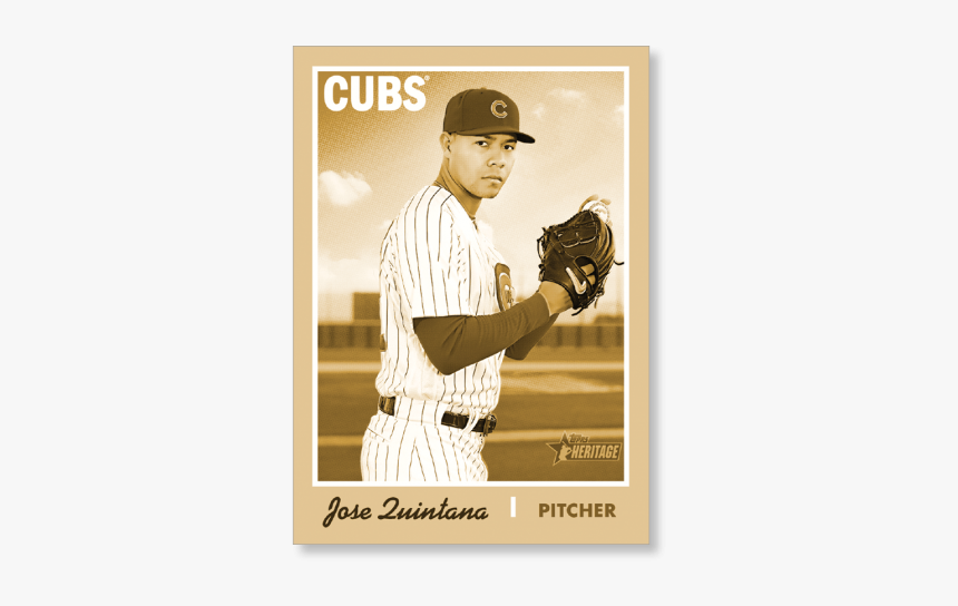 Jose Quintana 2019 Heritage Baseball Base Poster Gold - College Baseball, HD Png Download