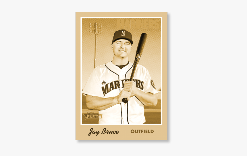 Jay Bruce 2019 Heritage Baseball Base Poster Gold Ed - Baseball Player, HD Png Download
