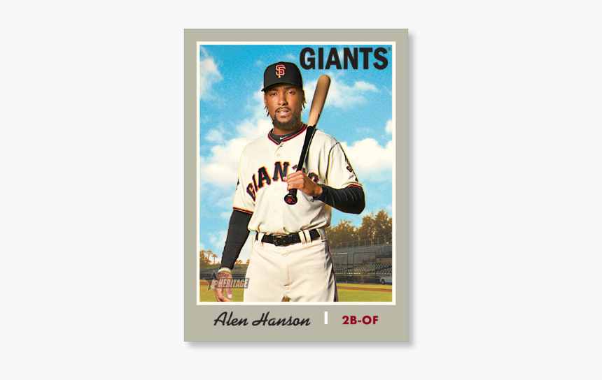 Alen Hanson 2019 Heritage Baseball Base Poster - Baseball Player, HD Png Download