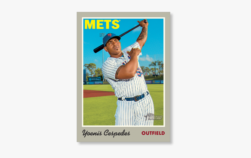 Yoenis Cespedes 2019 Heritage Baseball Base Poster - College Baseball, HD Png Download