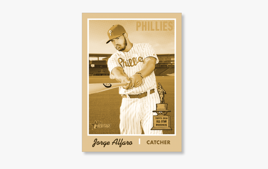 Alfaro 2019 Heritage Baseball Base Poster Gold Baseball Player