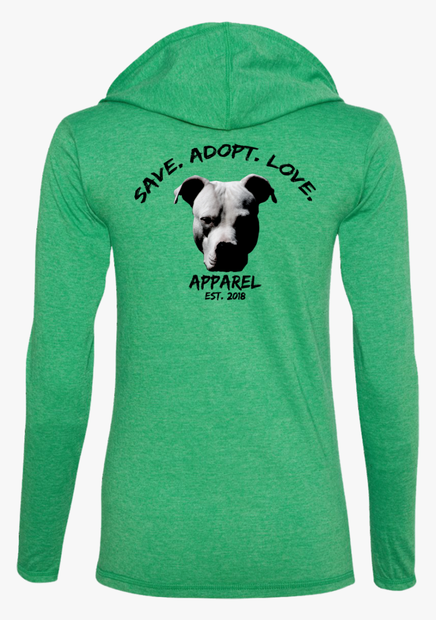 Save - Adopt - Love - Apparel - Black - Back Head Shot - Hoodie, HD Png Download