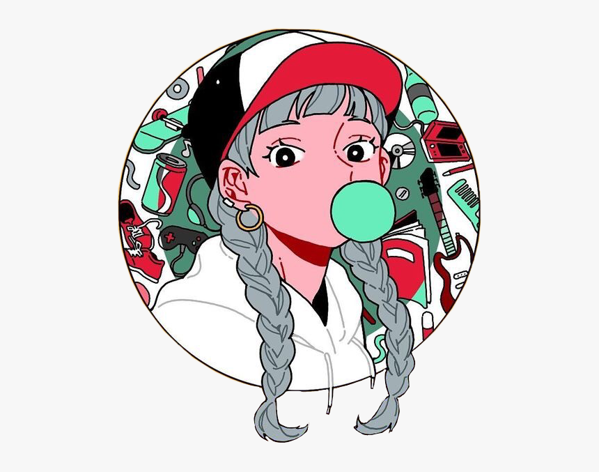 Rikkisgirl Girl Braids Anime Animegirl Kawaii Kawaiigir - Anime Girl Two Braids Sketch, HD Png Download