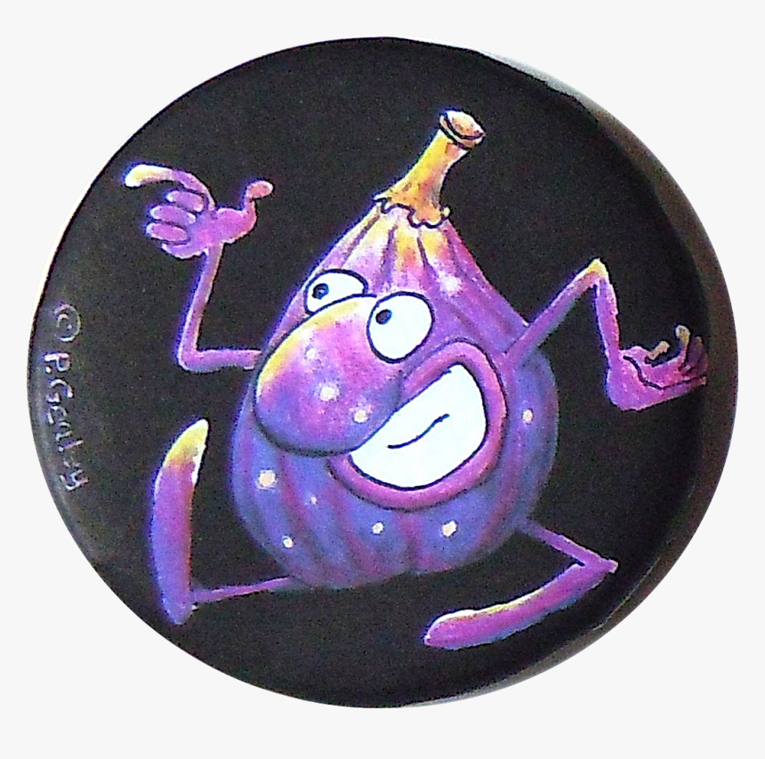 Image Of Fig Magnet Or Pin - Cartoon, HD Png Download