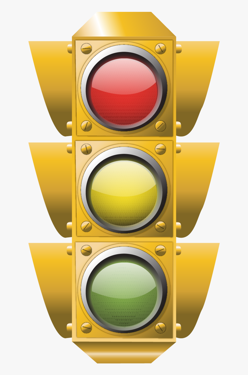 Yellow Traffic Light Png, Transparent Png