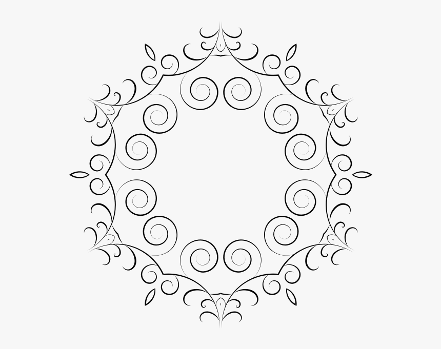 Swirling Lines Frame Illustration - Portable Network Graphics, HD Png Download