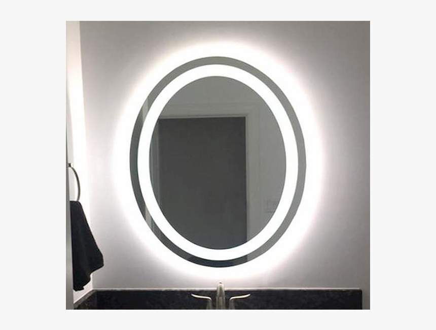 Led Oval Front Mirror - Circle, HD Png Download