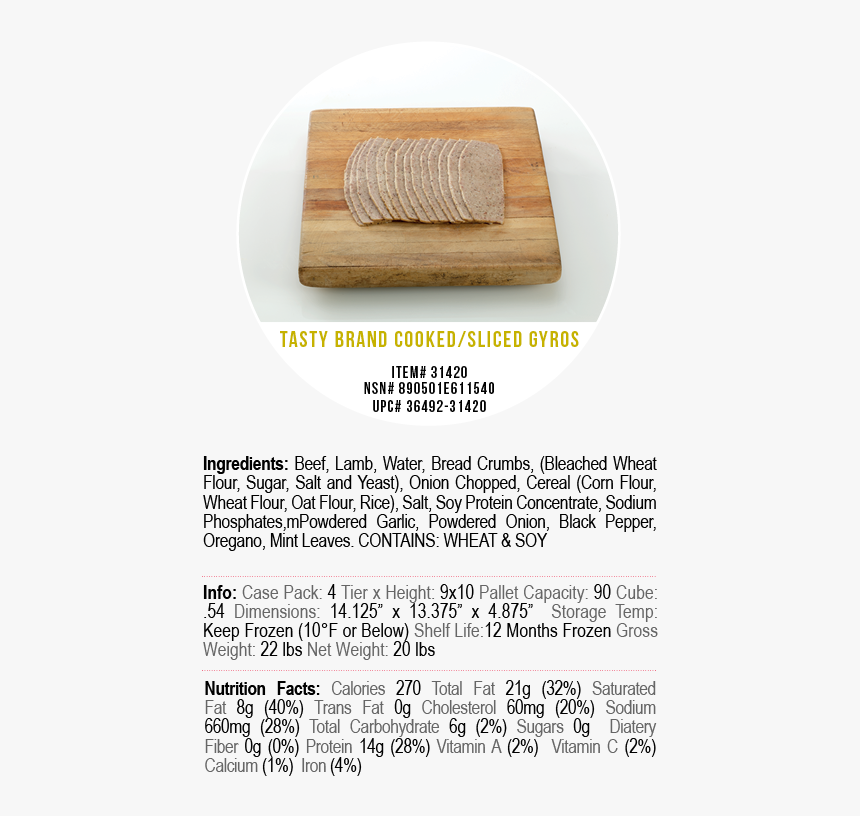 Corfu Tasty Brand Cooked - Gyro, HD Png Download