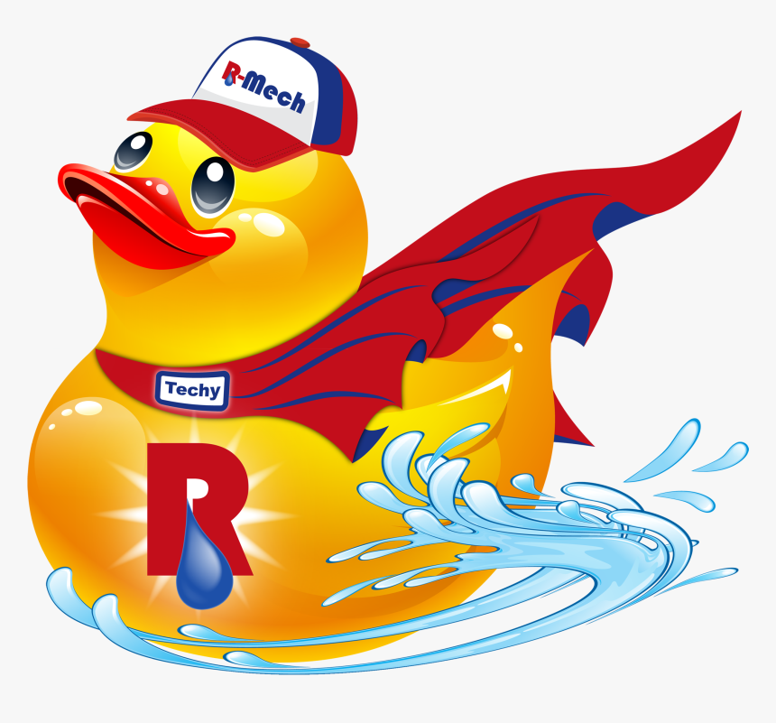 R Mech Heating Cooling & Plumbing Logo - Duck, HD Png Download