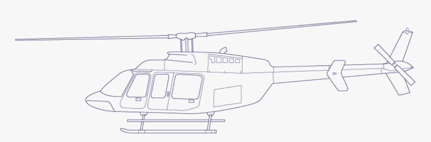 Bell 407 Helicopter Sketches, HD Png Download