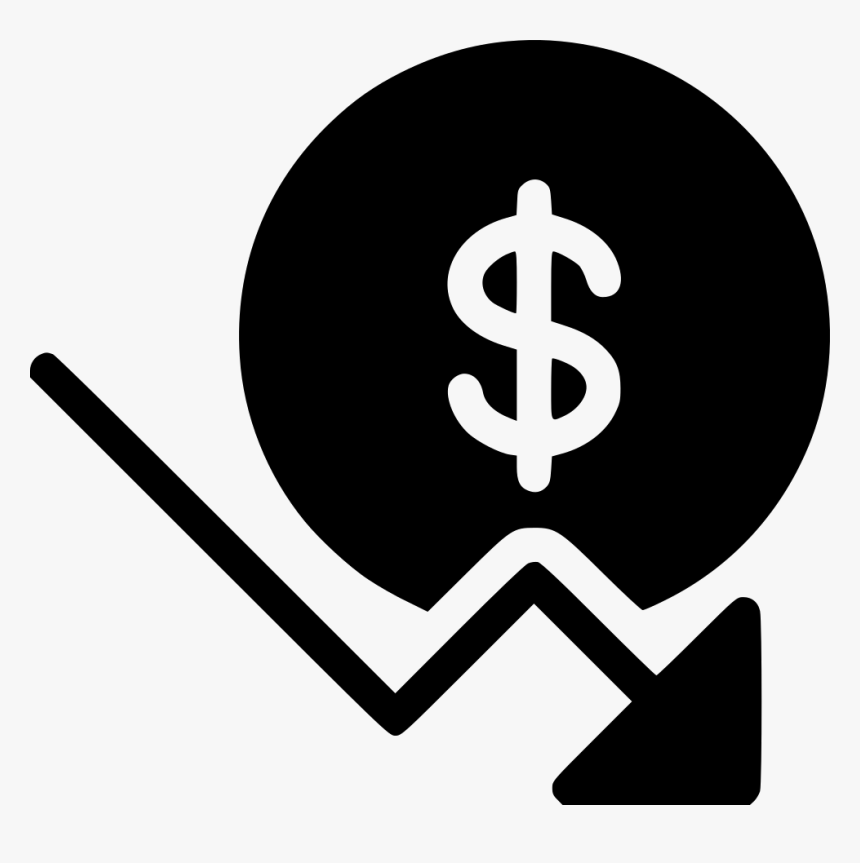 Dollar Fall - Inflation Icon Png, Transparent Png