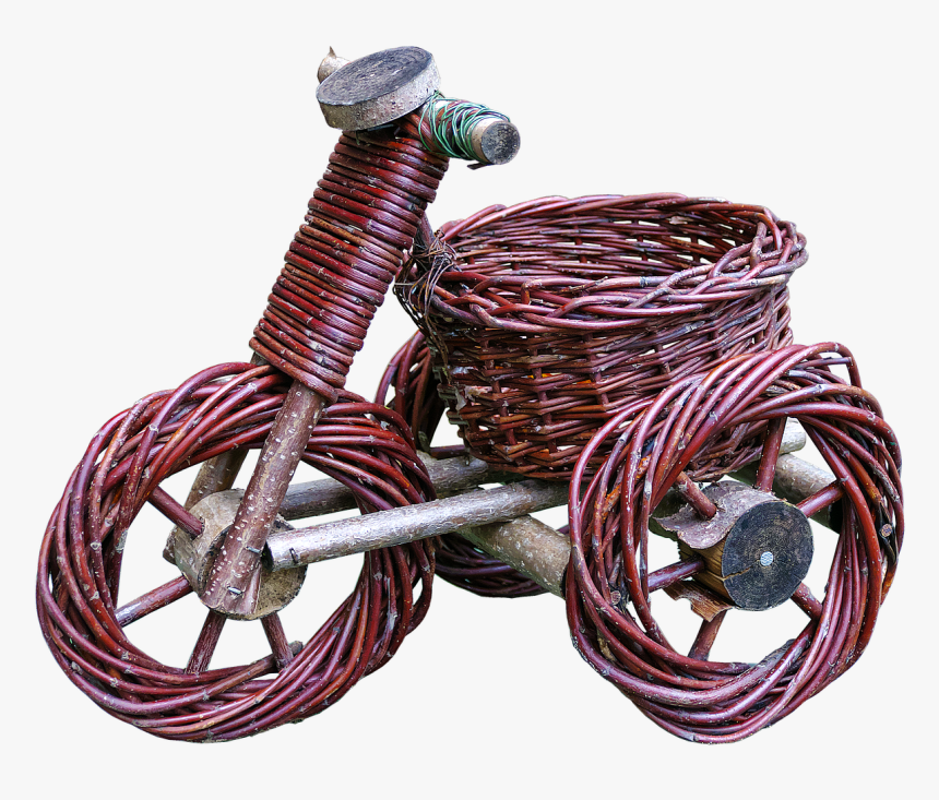 Tricycle Basket Ware Woven Free Photo - Barbed Wire, HD Png Download