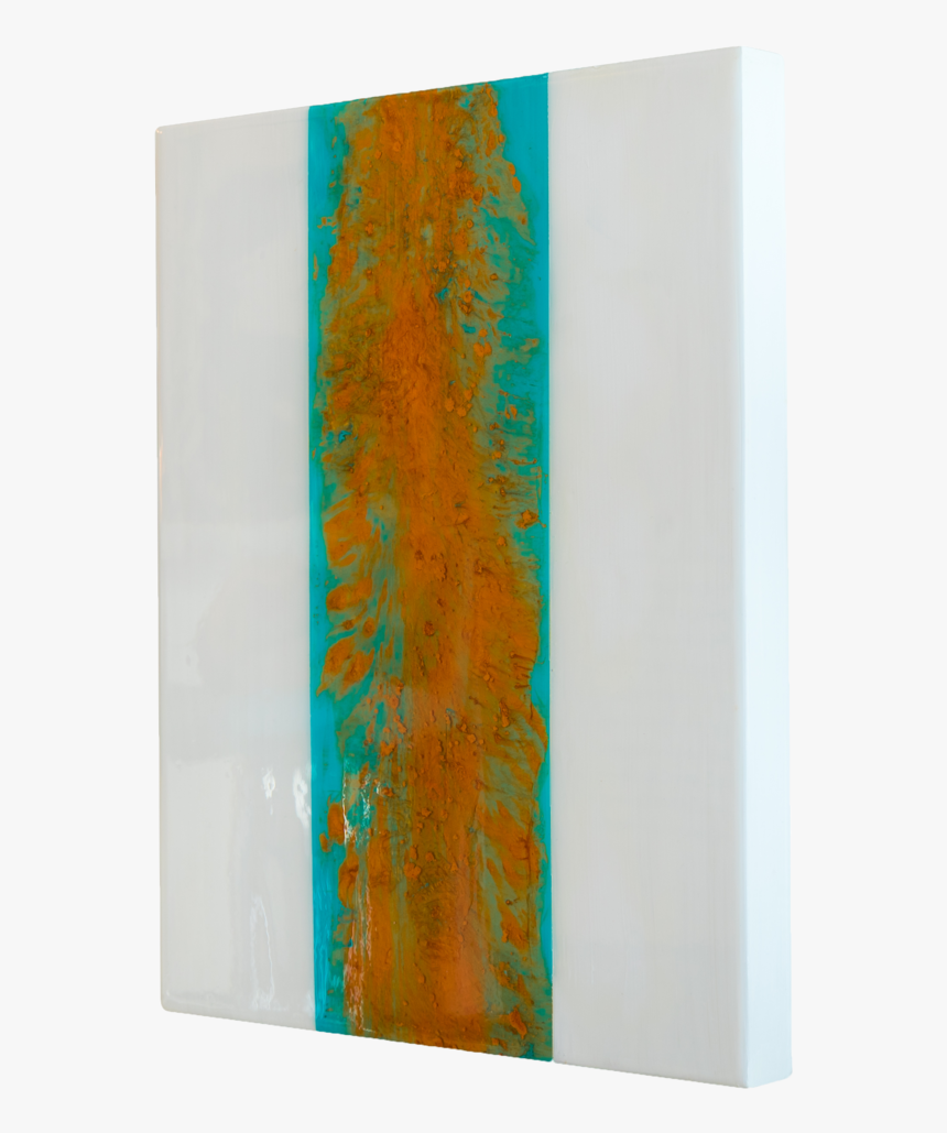 Gold Teal Resin Painting 3, HD Png Download
