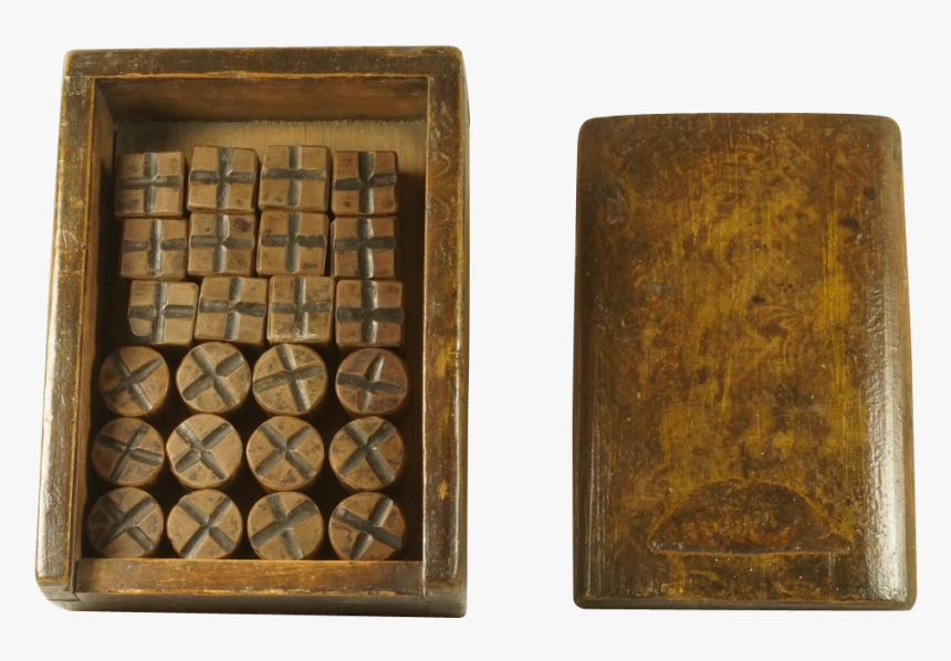 Antique 19th Century Children S Wooden Game Tic Tac - Chess, HD Png Download