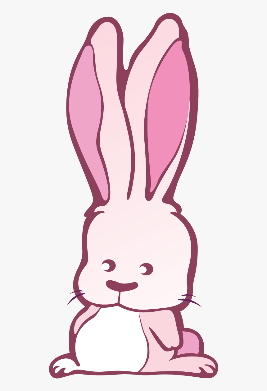Cartoon Rabbit Coloring Pages, HD Png Download